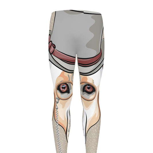 Hipster Labrador Retriever Print Men's leggings