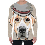 Hipster Labrador Retriever Print Men's Long Sleeve T-Shirt