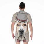 Hipster Labrador Retriever Print Men's Rompers