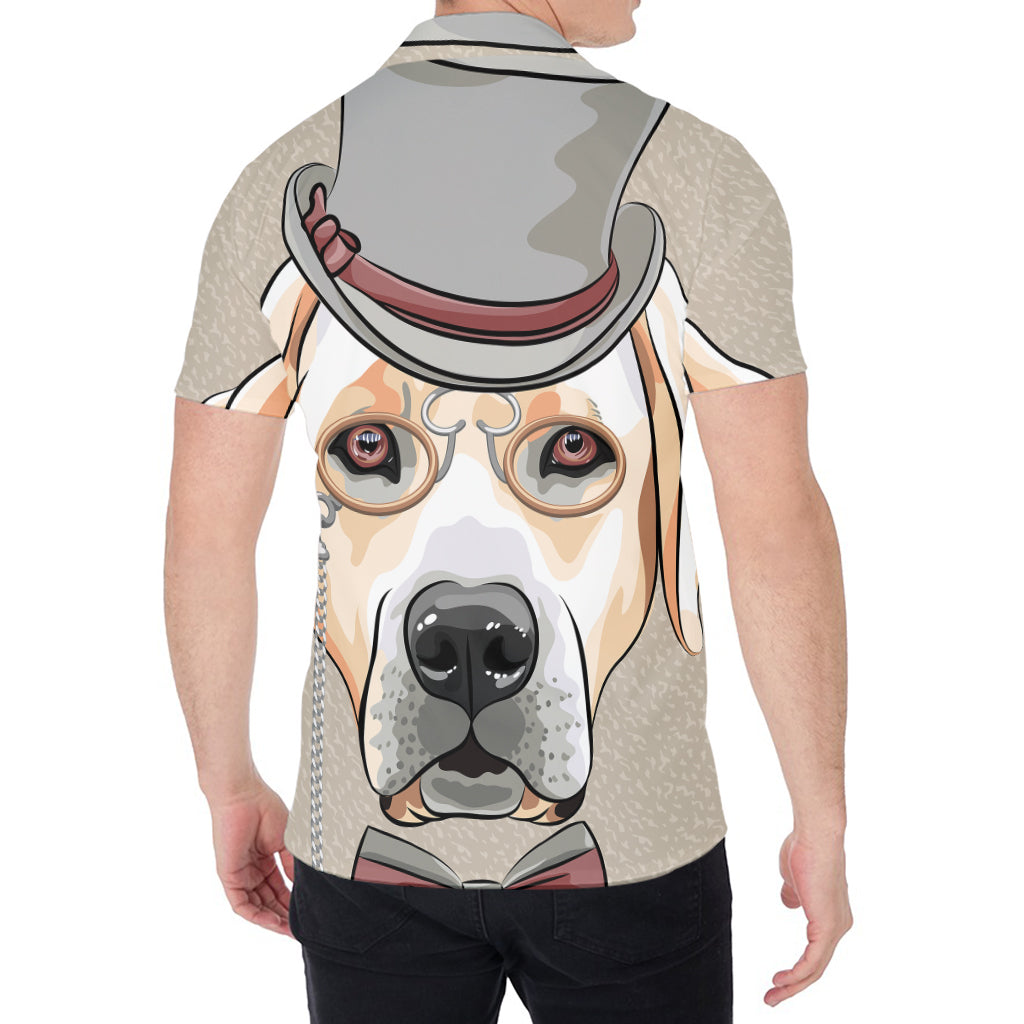 Hipster Labrador Retriever Print Men's Shirt