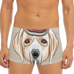 Hipster Labrador Retriever Print Men's Short Boxer Briefs