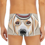 Hipster Labrador Retriever Print Men's Short Boxer Briefs