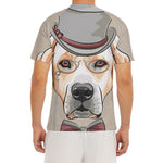 Hipster Labrador Retriever Print Men's Short Sleeve Rash Guard