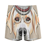 Hipster Labrador Retriever Print Men's Sports Shorts