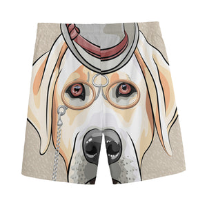 Hipster Labrador Retriever Print Men's Sports Shorts