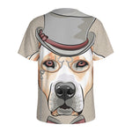 Hipster Labrador Retriever Print Men's Sports T-Shirt