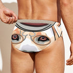 Hipster Labrador Retriever Print Men's Swim Briefs