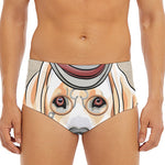 Hipster Labrador Retriever Print Men's Triangle Swim Briefs