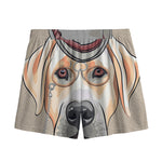 Hipster Labrador Retriever Print Mesh Shorts