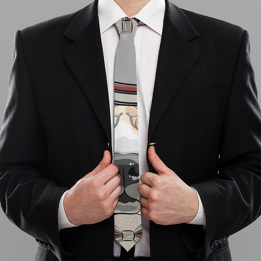 Hipster Labrador Retriever Print Necktie