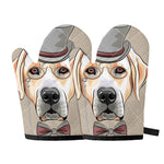 Hipster Labrador Retriever Print Oven Mitts