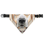 Hipster Labrador Retriever Print Over The Collar Dog Bandana