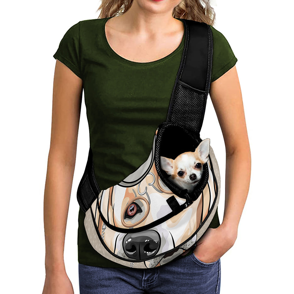Hipster Labrador Retriever Print Pet Sling Carrier