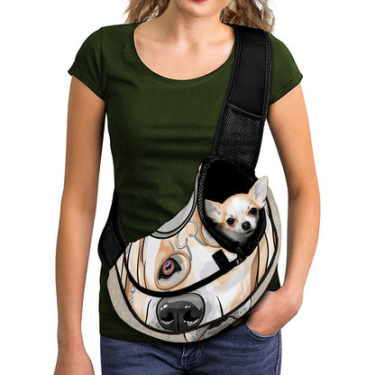 Hipster Labrador Retriever Print Pet Sling Carrier