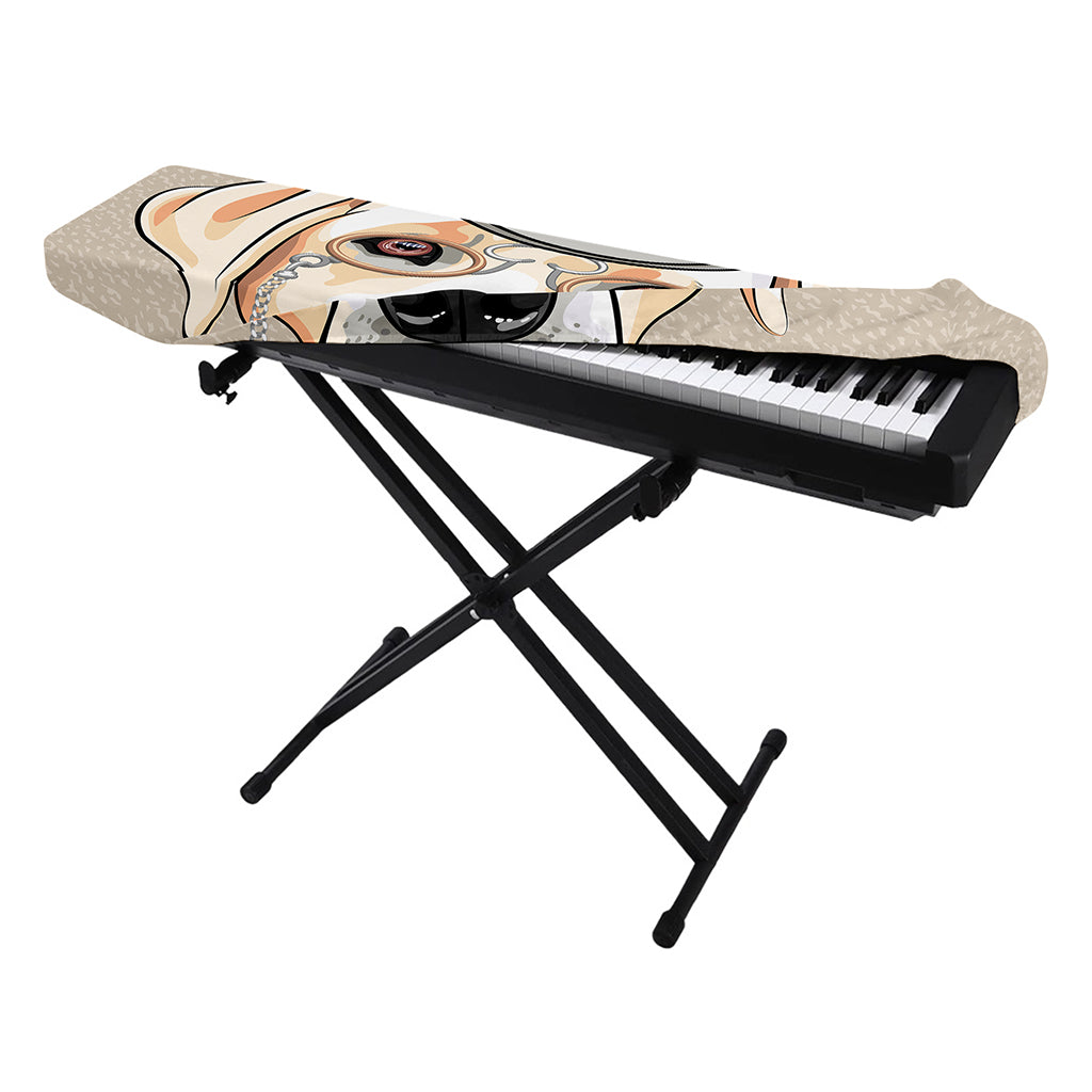 Hipster Labrador Retriever Print Piano Keyboard Cover