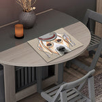 Hipster Labrador Retriever Print Placemat