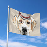Hipster Labrador Retriever Print Polyester Flag