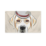 Hipster Labrador Retriever Print Polyester Flag