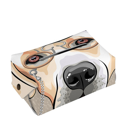 Hipster Labrador Retriever Print Rectangle Tissue Box Cover