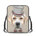 Hipster Labrador Retriever Print Rectangular Crossbody Bag