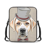 Hipster Labrador Retriever Print Rectangular Crossbody Bag