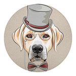 Hipster Labrador Retriever Print Round Blanket