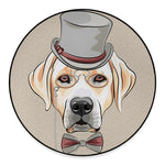 Hipster Labrador Retriever Print Round Floor Mat