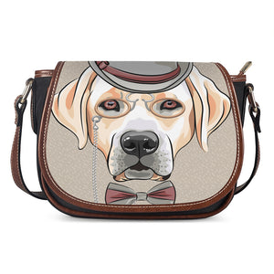 Hipster Labrador Retriever Print Saddle Bag