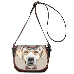 Hipster Labrador Retriever Print Saddle Bag