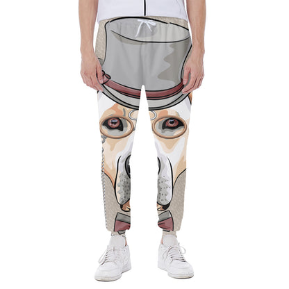 Hipster Labrador Retriever Print Scuba Joggers