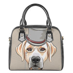 Hipster Labrador Retriever Print Shoulder Handbag