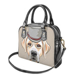 Hipster Labrador Retriever Print Shoulder Handbag