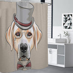 Hipster Labrador Retriever Print Shower Curtain