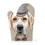 Hipster Labrador Retriever Print Single Oven Mitt