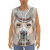 Hipster Labrador Retriever Print Sleeveless Baseball Jersey