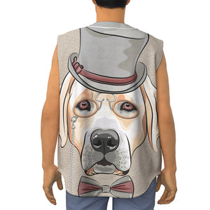 Hipster Labrador Retriever Print Sleeveless Baseball Jersey