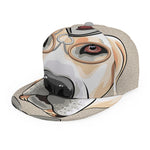 Hipster Labrador Retriever Print Snapback Cap