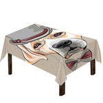 Hipster Labrador Retriever Print Tablecloth