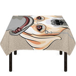 Hipster Labrador Retriever Print Tablecloth