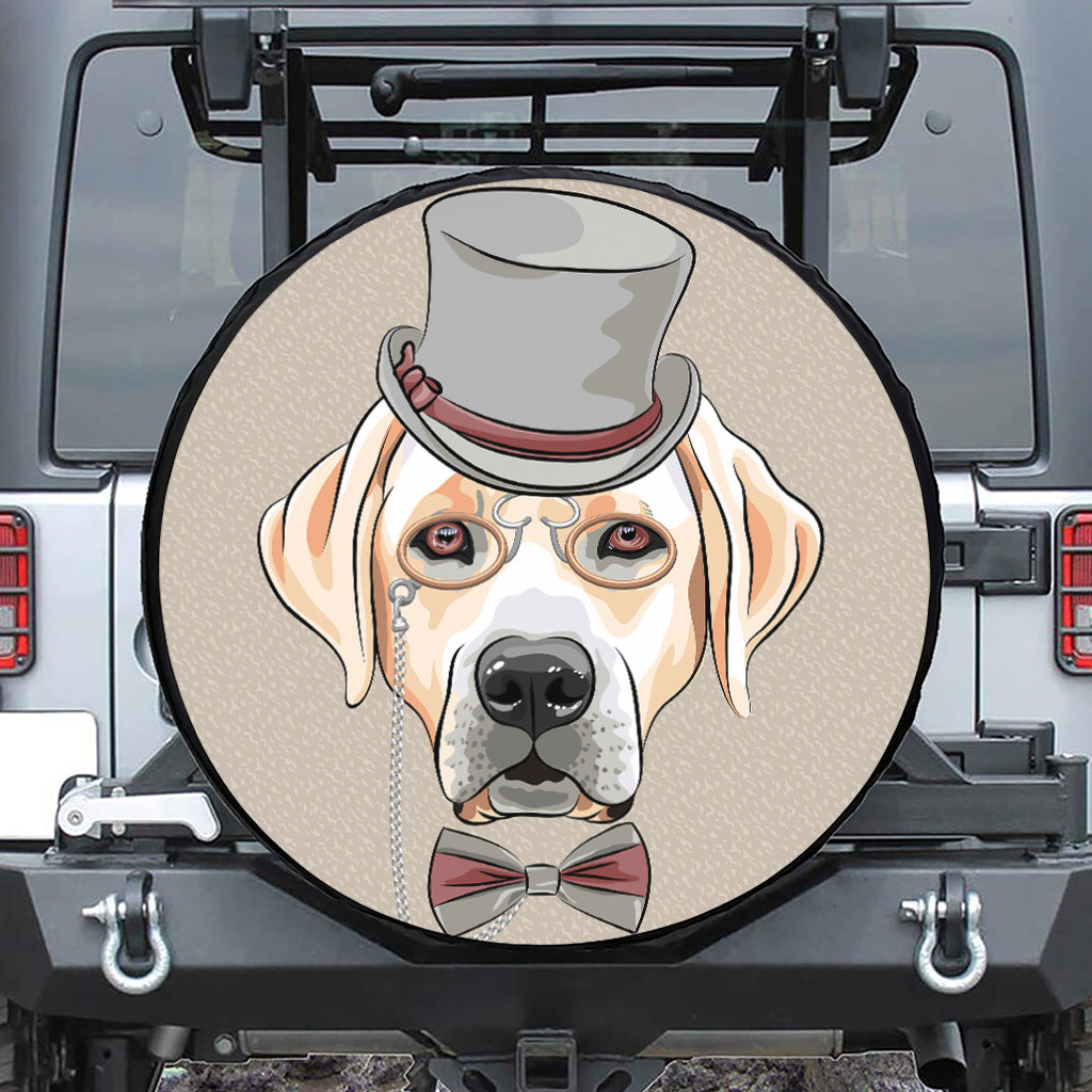 Hipster Labrador Retriever Print Tire Cover