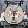 Hipster Labrador Retriever Print Tire Cover With Camera Hole