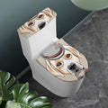 Hipster Labrador Retriever Print Toilet Lid And Tank Cover Set