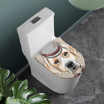 Hipster Labrador Retriever Print Toilet Lid Cover