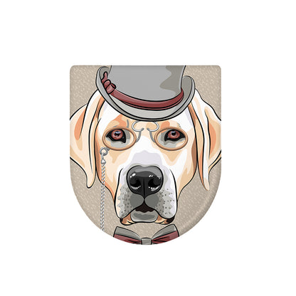 Hipster Labrador Retriever Print Toilet Lid Cover