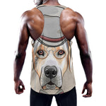 Hipster Labrador Retriever Print Training Tank Top
