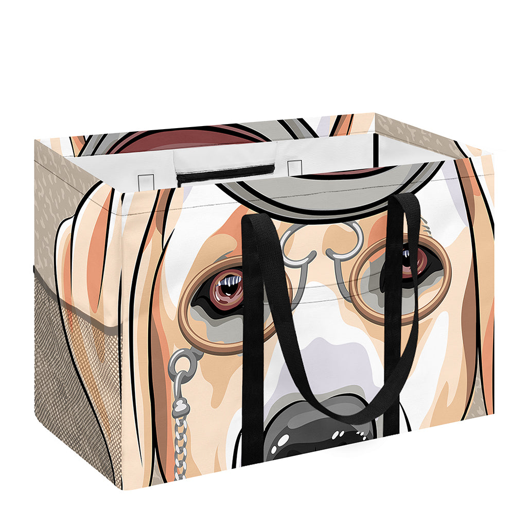 Hipster Labrador Retriever Print Utility Tote Bag