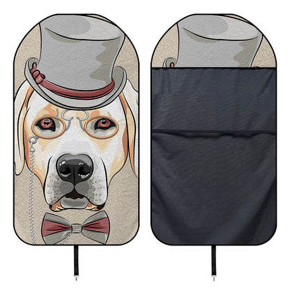 Hipster Labrador Retriever Print Waterproof Car Seat Cover