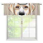 Hipster Labrador Retriever Print Window Valance