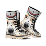 Hipster Labrador Retriever Print Winter Boots
