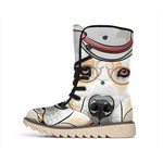 Hipster Labrador Retriever Print Winter Boots